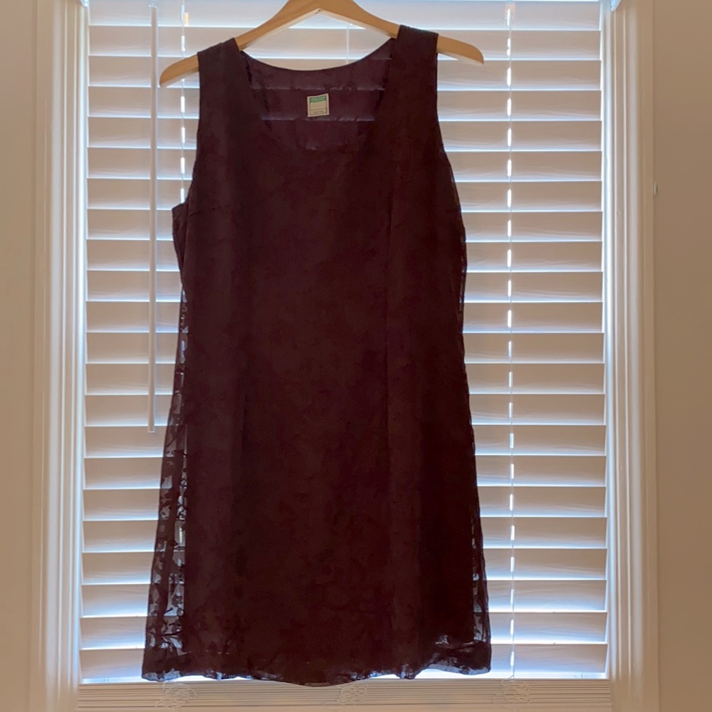 Benetton burgundy layered dress